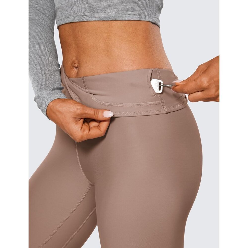 Fleece Lined Leggings Thermal High Waisted Winter Yoga Workout Casual - Picture 3 of 3